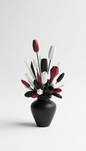 Obsidian Black Modernist Bouquet