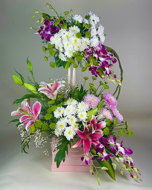 Orchid Elegance Bloom Tower 💐✨