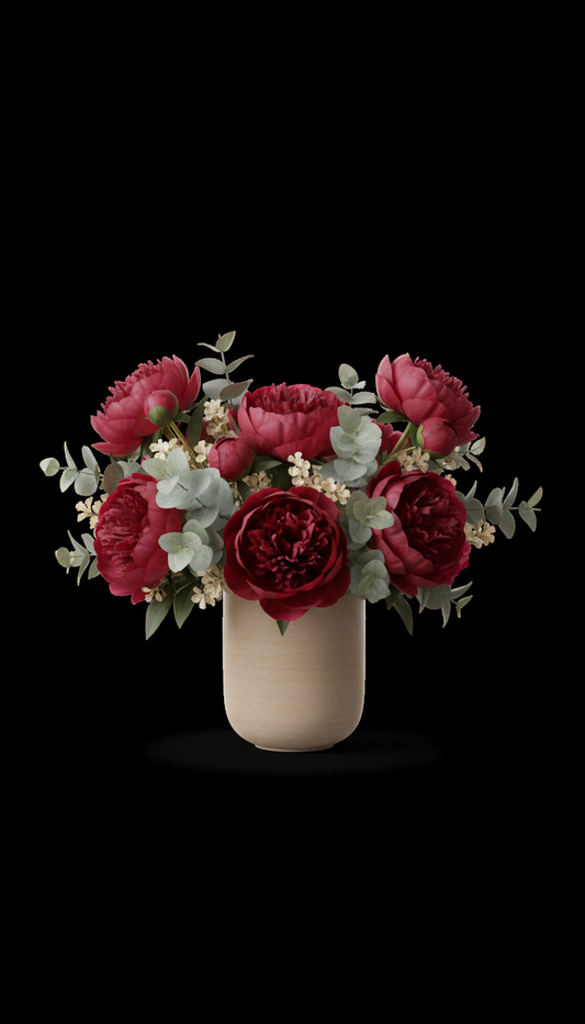 Crimson Peony Statement Arrangement